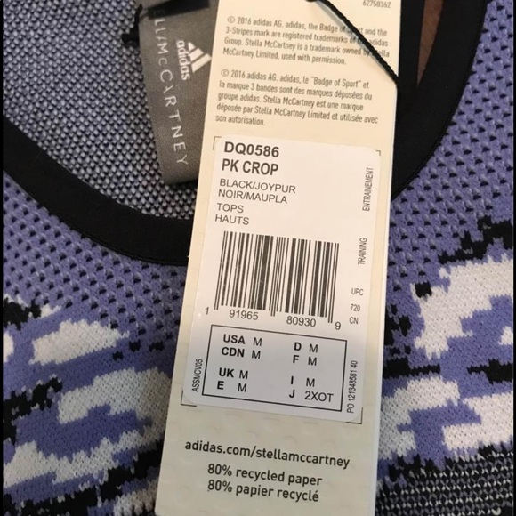 BNWT Stella McCartney X Adidas Sports Bra - Picture 4 of 7